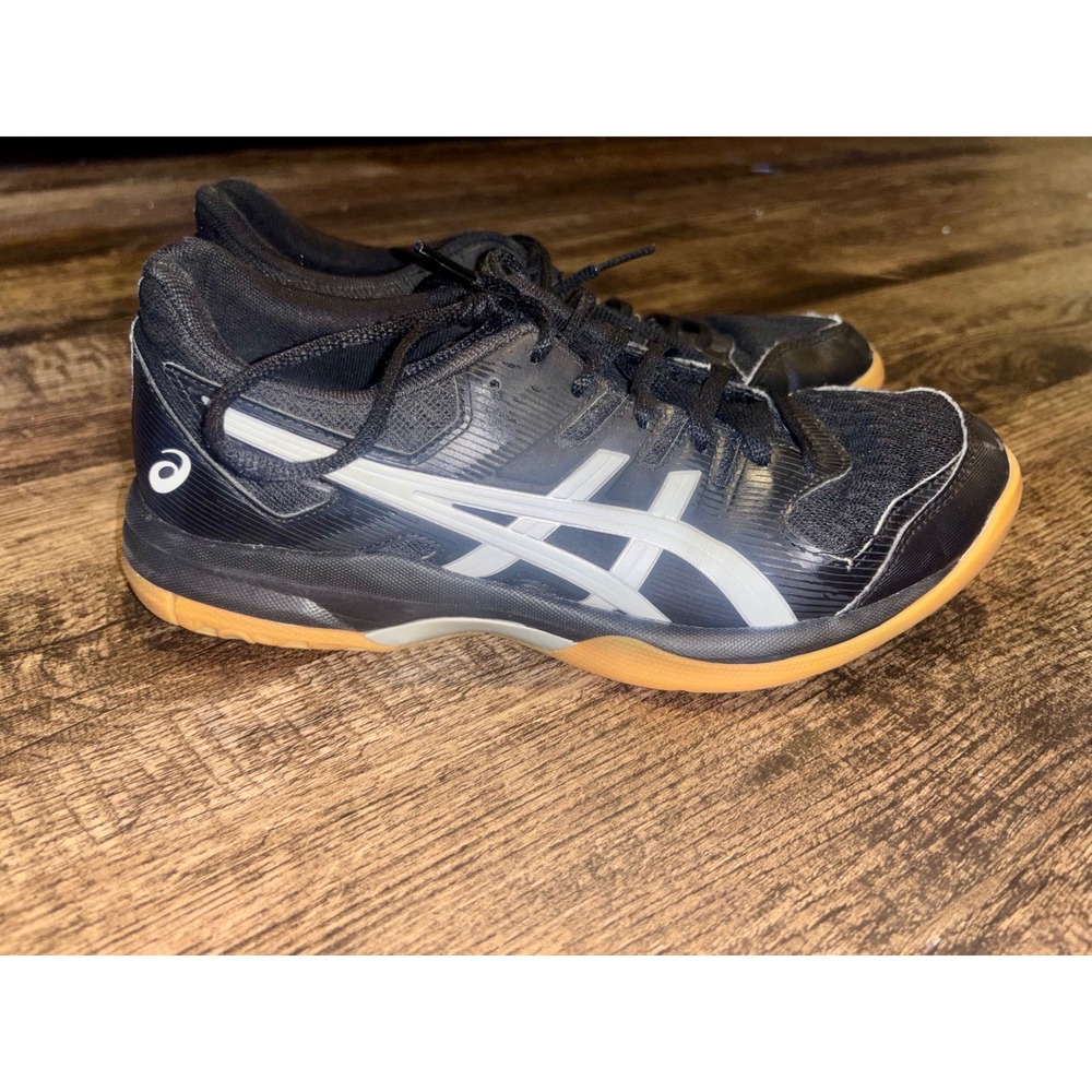Asics Gel-Rocket 9 Black Silver Gum Sole Volleyball Shoes 1012A034 Womens 8